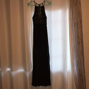 Black sheer maxi dress
